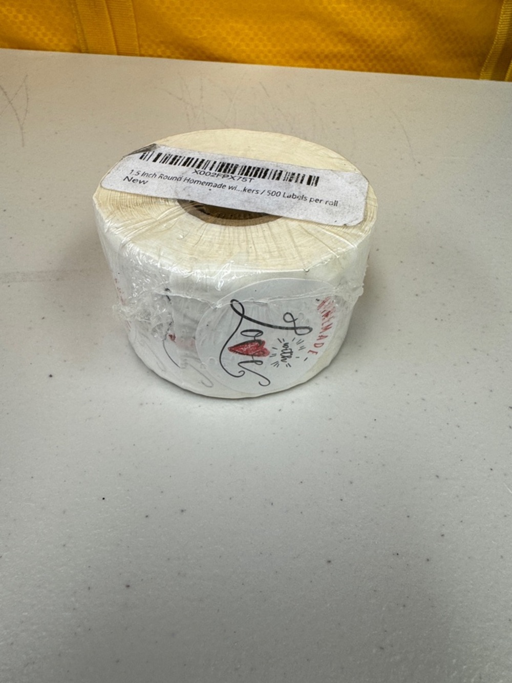 Round Sticker Label Roll "Handmade With Love" 500 labels circle stickers 1.5”